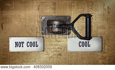 Street Sign The Direction Way To Cool Versus Uncool