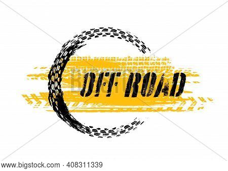 Grunge Off-road Post And Quality Stamp. Automotive Element Useful For Banner, Sign, Logo, Icon, Labe