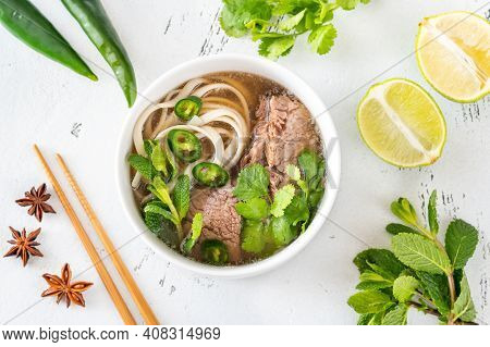 Bowl Of Vietnamese Pho Bo
