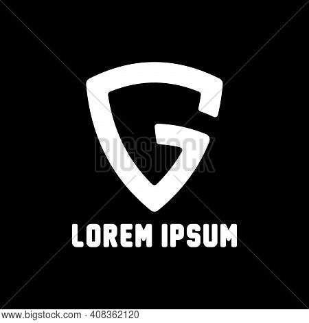 Creative, Simple And Elegant Initial Letter G Shield Logo Template In Flat Design Monogram Illustrat