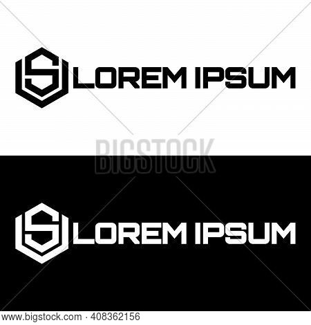 Creative, Simple And Elegant Initial Letter Sv Or Vs Hexagon Logo Template In Flat Design Monogram I