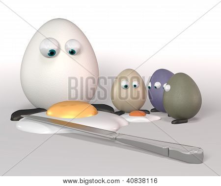 Spiegeleier fÃ¼r ein FrÃ¼hstÃ¼ck.