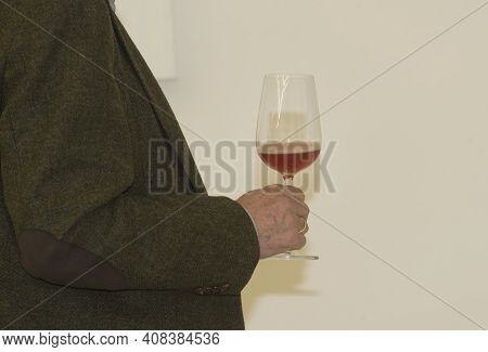 A Glass Of Schilcher Wine, Rose Wine Produced In Styria, Austria