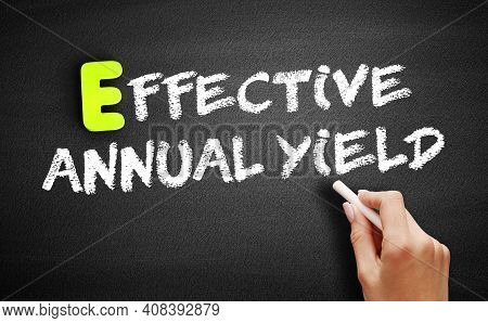 Eay - Effective Annual Yield On Blackboard, Business Concept