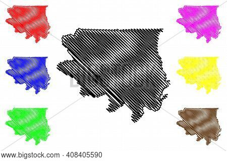 Bertie County, North Carolina State (u.s. County, United States Of America, Usa, U.s., Us) Map Vecto