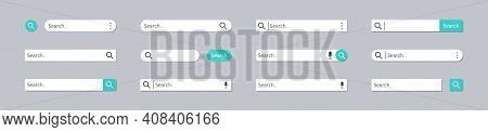 Search Bar. Button And Ui Of Internet Browse. Shape For Interface Of Website. Forms Of Search Bars. 