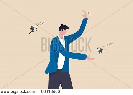 Housing Deal, Sell Old House And Buying New One, Real Estate And Property Trading Or Mortgage Concep