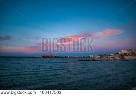 Fantastic View On The Otranto Port And Sea