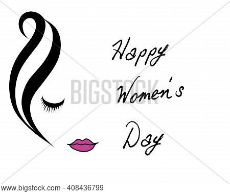 Illustration Happy Internasional Women's Day 8th March 2021.