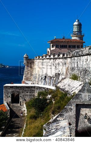 Pohled na Kubě Havana pevnosti