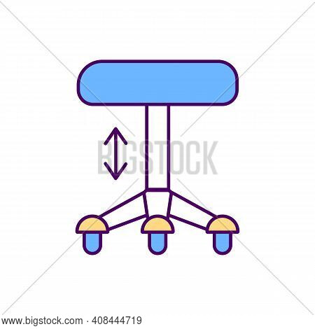 Adjusting Chair Height Rgb Color Icon. Ergonomic Office Space. Chair In Proper Position. Avoiding Ch