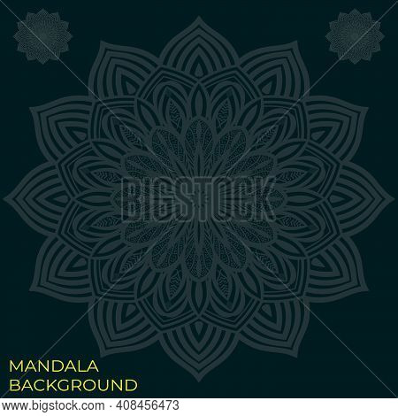 Abstract Line Art Mandala With Creative Pattern Background Design