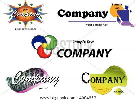 회사 라벨 디자인 벡터