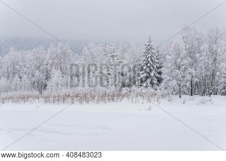 Jizera Mountains In Winter, Covered With A Thick Layer Of Snow.
Jizera Mountains In Poland. It Is Sn