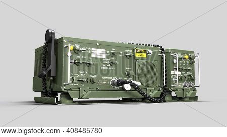 Old Military Radio Station. Radio System An/vrc-47 Consisting Of Rt-524 Receiver-transmitter And R-4