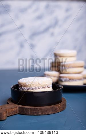 Presentation Of Homemade Caramel Cookies