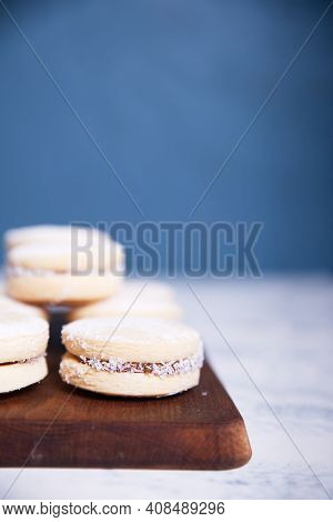 Presentation Of Homemade Caramel Cookies