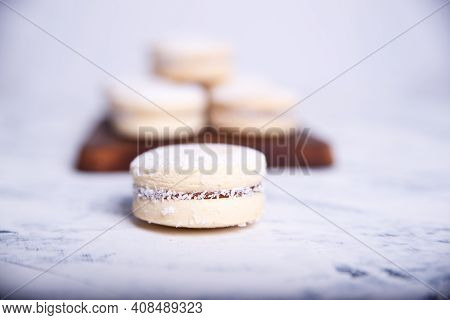 Presentation Of Homemade Caramel Cookies
