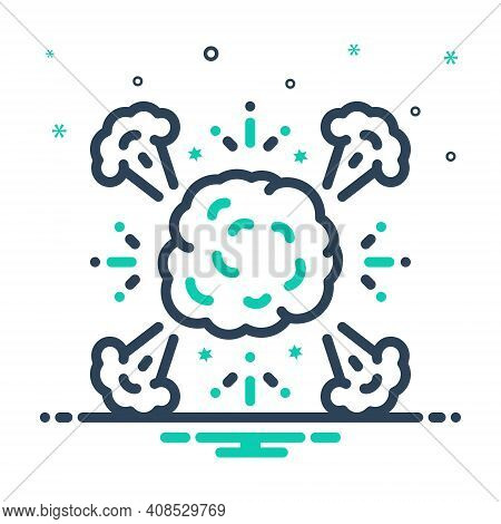 Mix Icon For Explode Implode Blast Burst Dynamite Spark Explosion