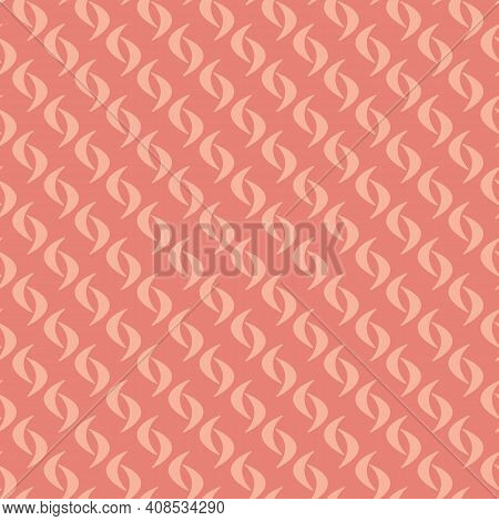 Orange Boomerang Geometric Style Seamless Repeating Pattern.