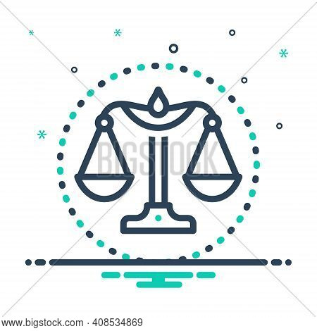 Mix Icon For Integrity Honesty Probity Honor Justice Magistrate Balance Equilibrium