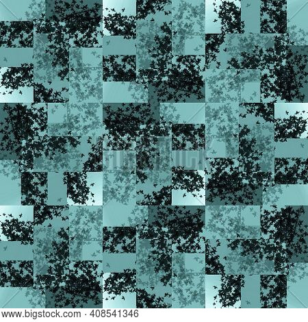 Abstract Geometric Background With Rectangles, Squares And Stripes