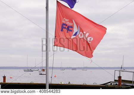 Bordeaux , Aquitaine France - 02 13 2021 : Ffv Ff Voile French Sailing Federation Logo And Sign Text