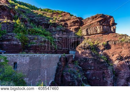 Gorges De Daluis Or Chocolate Canyon As It Is Called By Locals Because Of The Rocks Color Formed By 