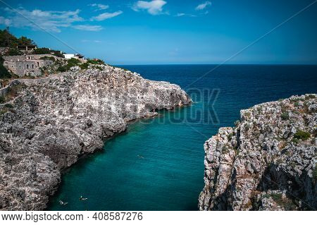 Fantastic View On Ciolo Sea In Puglia