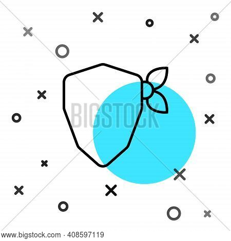Black Line Vandal Icon Isolated On White Background. Random Dynamic Shapes. Vector
