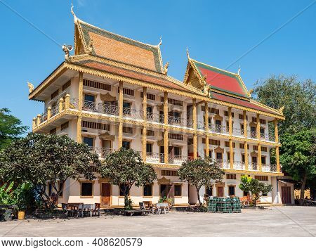 The Rooms Of The Monks At Mongkol Serei Kien Khleang And Wat Kean Kliang, Two Buddhist Temple In Phn