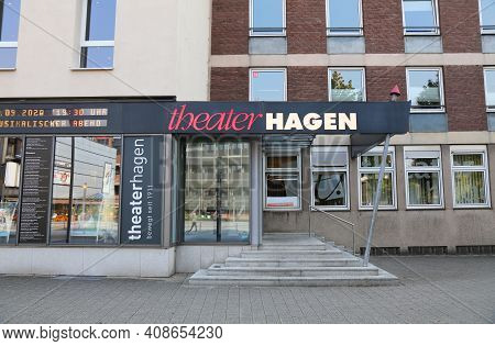 Hagen, Germany - September 16, 2020: Theater Hagen, Cultural Institution In Germany. Hagen Is The 16