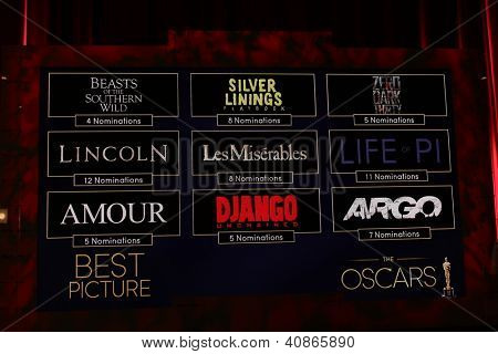 LOS ANGELES - JAN 10: Foto nomination al annunci 2013 Academy Award nomination a Sam