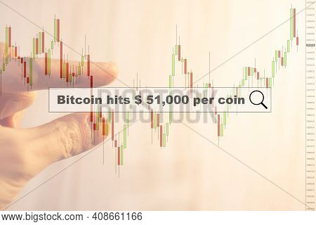 Bitcoin Hits $ 51,000 Per Coin. Price For Cryptocurrency December 17, 2021