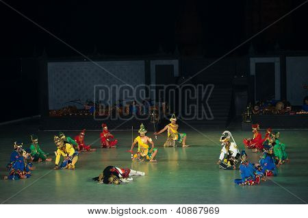 Ramayana Ballet på på Prambanan i Indonesien