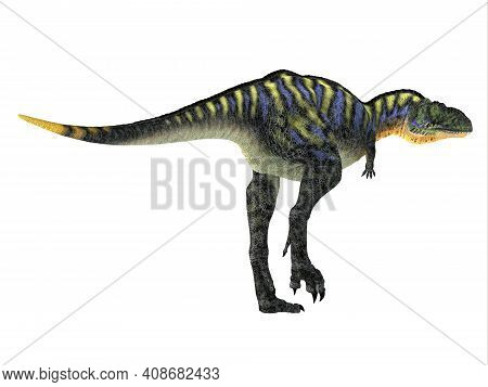 Aucasaurus Dinosaur Tail 3d Illustration - Aucasaurus Was A Carnivorous Theropod Dinosaur That Lived