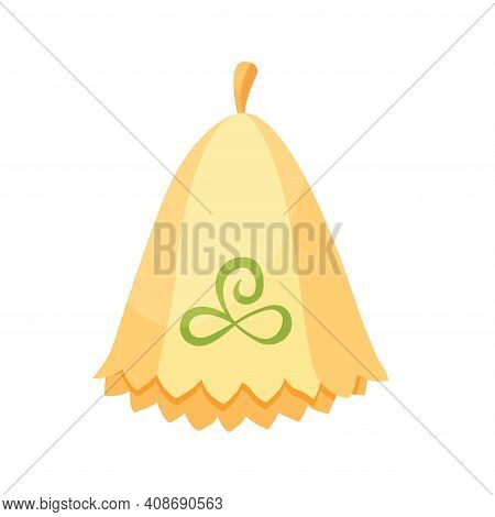 Bath House Sauna Headwear Icon. Item For Pleasure And Relaxing. Vector Illustration Of Steam Bath Ac