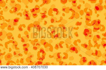 Abstract Modern Leopard Seamless Pattern. Animals Trendy Background. Orange Decorative Vector Stock 