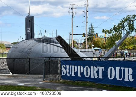 Portsmouth, Nh - Oct 3: The Uss Albacore Submarine (agss-569) In Portsmouth, New Hampshire, As Seen 