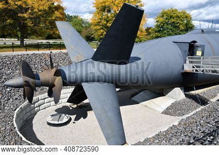 Portsmouth, Nh - Oct 3: The Uss Albacore Submarine (agss-569) In Portsmouth, New Hampshire, As Seen 