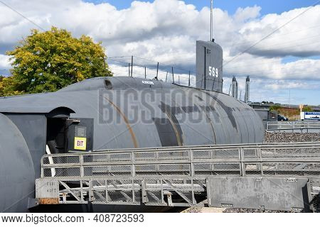 Portsmouth, Nh - Oct 3: The Uss Albacore Submarine (agss-569) In Portsmouth, New Hampshire, As Seen 