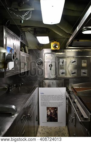 Portsmouth, Nh - Oct 3: Inside Uss Albacore Submarine (agss-569) In Portsmouth, New Hampshire, As Se