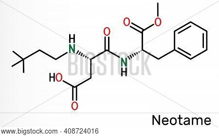 Neotame, Sweetening Agent, E961molecule. It Is Dipeptide, Artificial Sweetener, Aspartame Analog. Sk