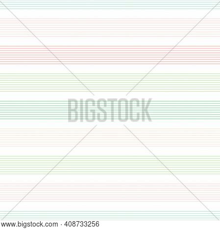 Pastel Colored Lines For Eggs Decoration. Seamless Texture With Easter Ornament On White Background.