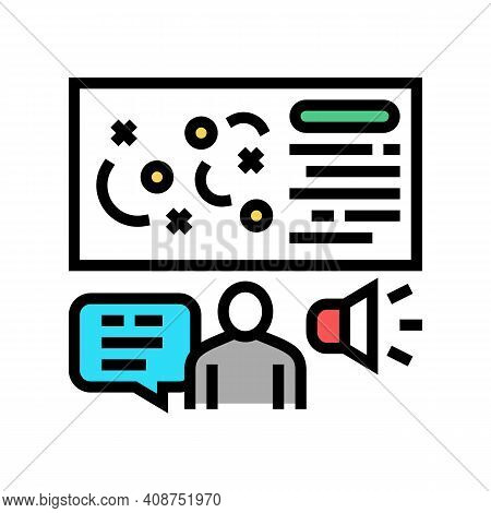 Pr Strategy Color Icon Vector. Pr Strategy Sign. Isolated Symbol Illustration