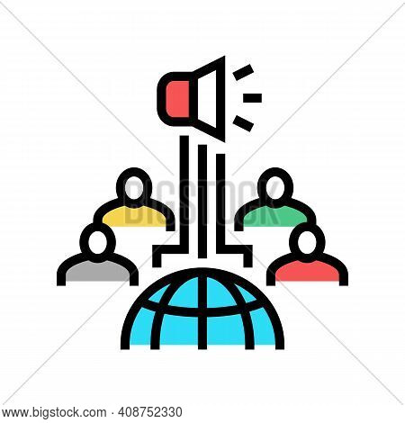 Keeping Communication Color Icon Vector. Keeping Communication Sign. Isolated Symbol Illustration