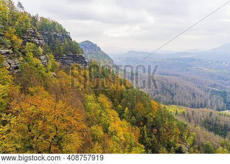 View Of Pravcicka Brana - The Biggest Natural Gate In Europe