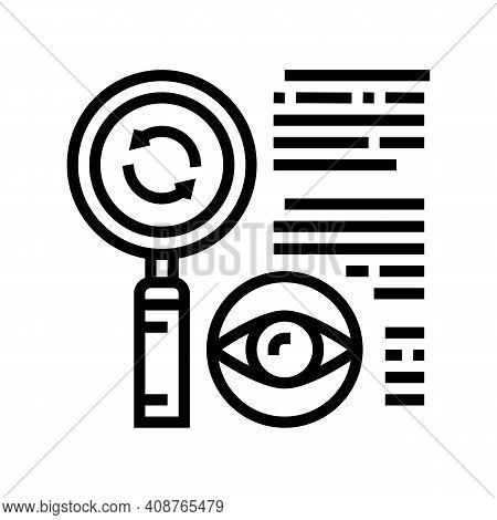Recheck Expert Line Icon Vector. Recheck Expert Sign. Isolated Contour Symbol Black Illustration