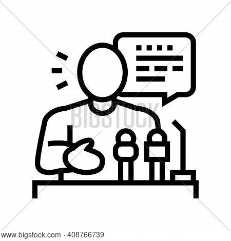 Relaiter Pr Line Icon Vector. Relaiter Pr Sign. Isolated Contour Symbol Black Illustration