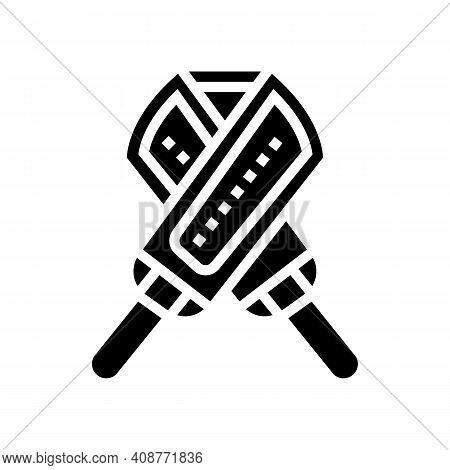 Loofah Massager Glyph Icon Vector. Loofah Massager Sign. Isolated Contour Symbol Black Illustration